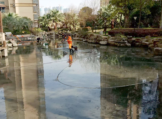 沁源景观池淤泥清理